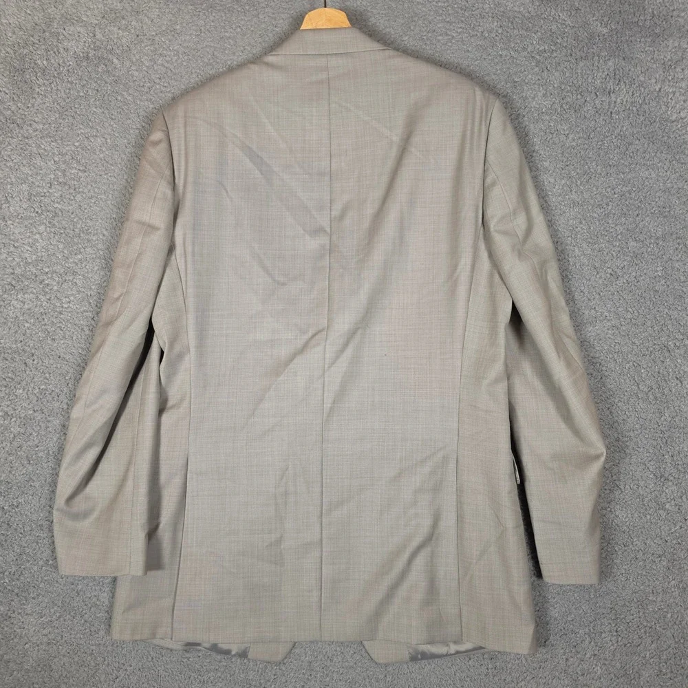 Calvin Klein Blazer Men 42L Gray Excellent 100% Wool Two Button Suit Jacket